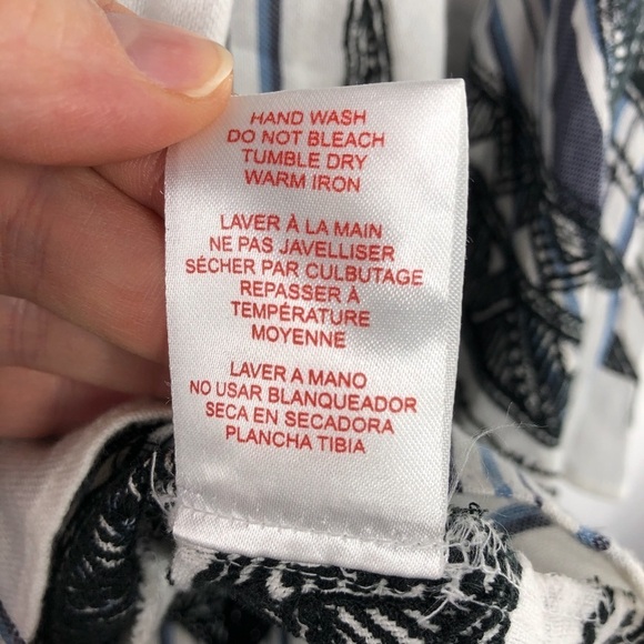 ANTHROPOLOGIE RED CARTER white & black embroidered short shift dress - Picture 6 of 10